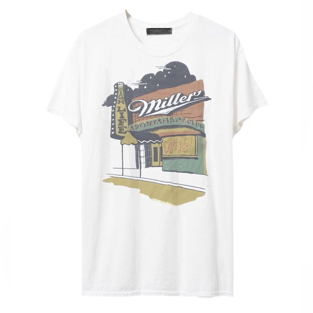 Junk Food Clothing Closet Miller High Life Sportsman's Club Tee Size M NWT $45 - Picture 2 of 9